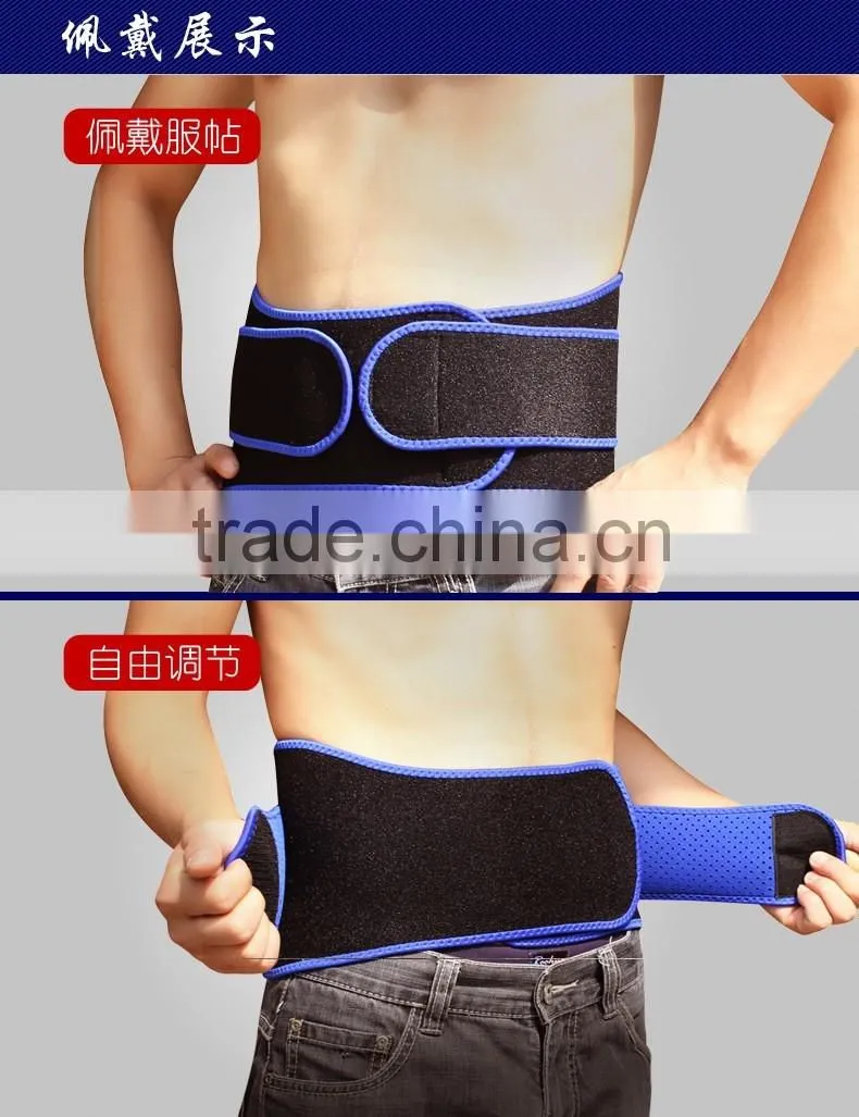 FDA Approved New Products Neoprene Lumbar Back Brace/ Neoprene Waist Heavy Lifting Support Belt with springs