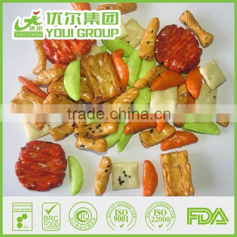 Rice Crackers and Coated Peanuts Mix Wholesale Different Kinds of Rice Crackers Snacks Food With Certificated