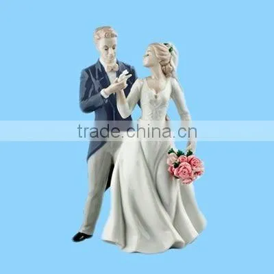 porcelain bride and groom wedding figurines