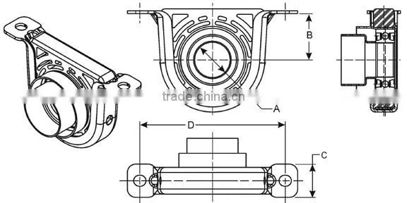 High Qualite FULL WERK center bearing for toyota 37230-35050