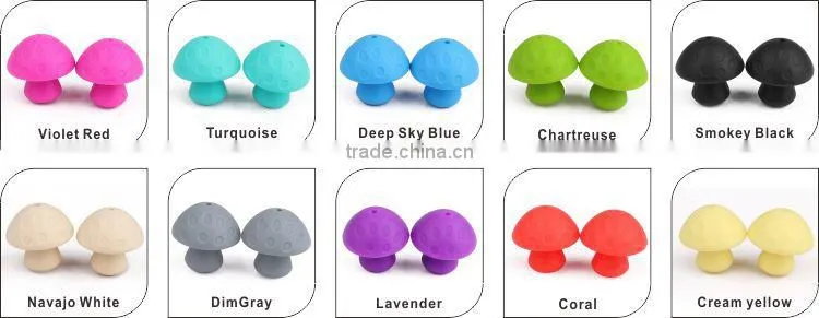 Food grade silicone beads baby teething necklace for toddler