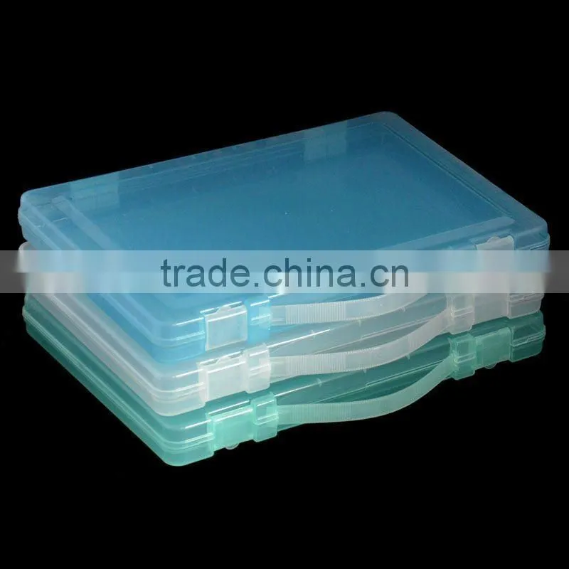 Portable plastic file boxes