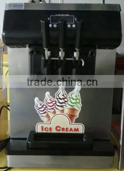 Counter Top Type Good quality compressor 3 flavor ice cream machine prices (ZQR-811CT)