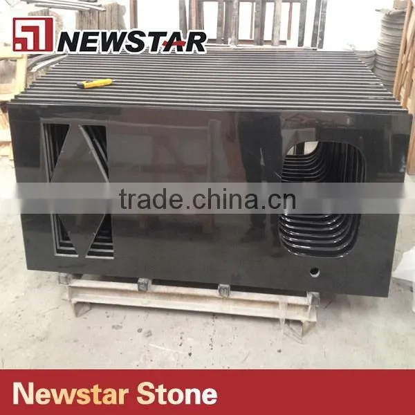 China Black Granite Countertop With Basin Black Granite Countertops