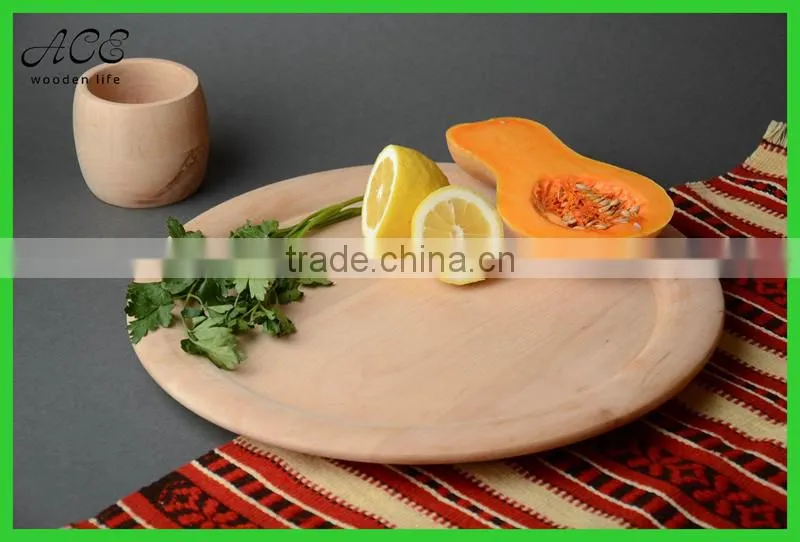 Carved wood blank plate