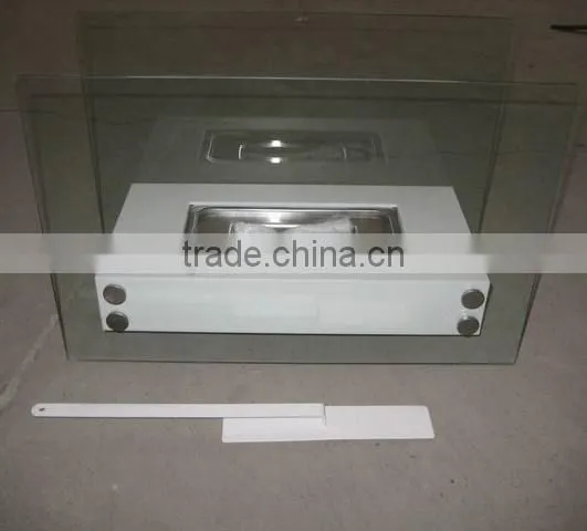 iron sheet metal bio fireplace with stainless steel box burner