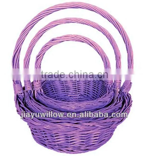 3pcs Round empty knitting gift baskets
