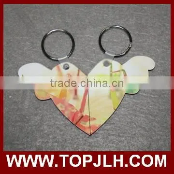 China Supplier Hot Sell blank sublimation Advertising Custom mdf Keychain