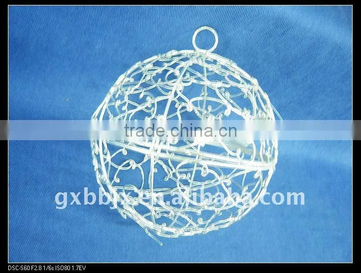 Creamywhite iron decorative hand painted balls set of four