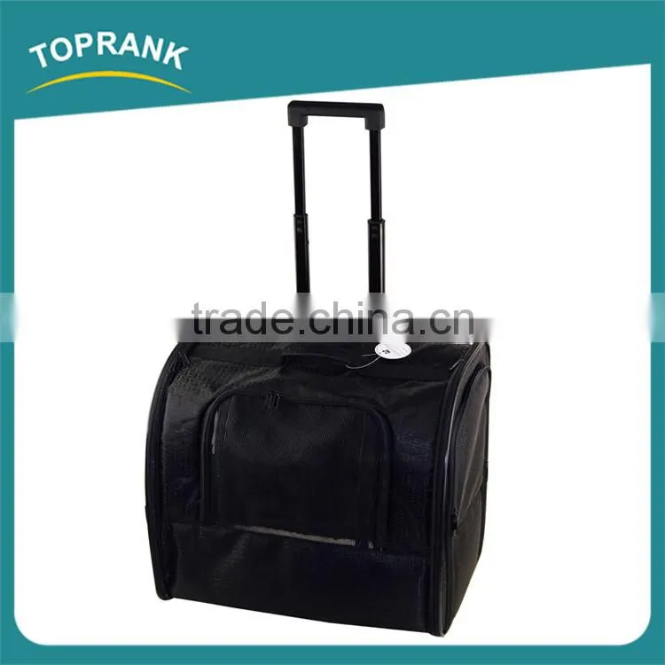 Hot selling travel pet luggage carrier portable dog trolley bag