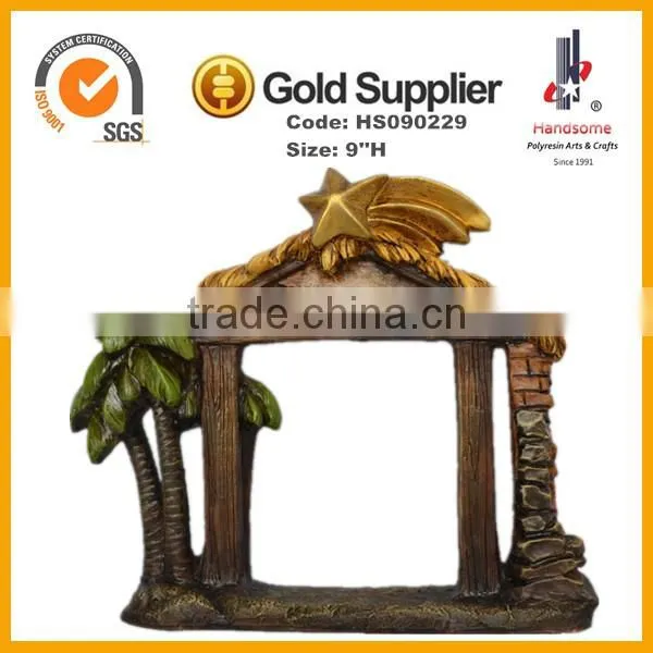 9''H resin religious nativity set