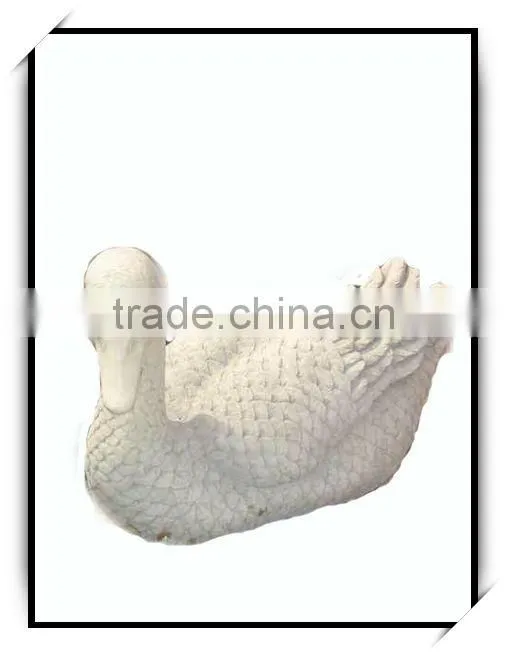 Luxurious decorative beautiful white fiberglass duck sculpture