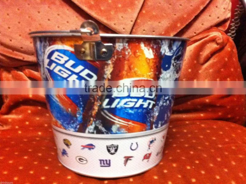 Full Color Printing Metal Ice Bucket