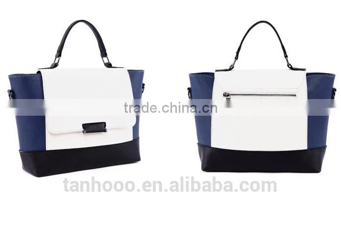 Korea fashion leather lady hand bags , leather women shoulder hand bags, fancy leather girls tote hand bags