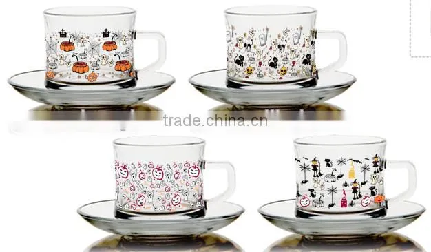 8oz 9oz 10oz halloween glass milk bottle kid glass cup set water glass mug milk cup set
