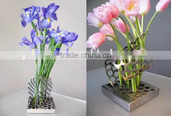 Stainless Steel Large Decorative Floor Flower Vases