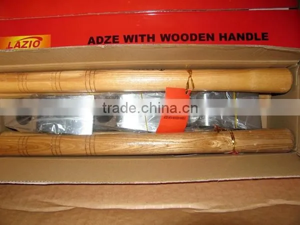 forged Adze with wooden handle