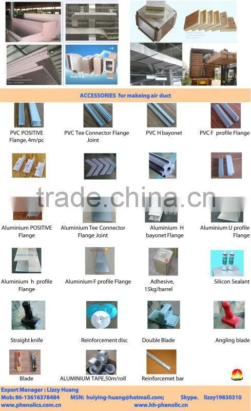 pre-insulated pu duct panel /ventilation pu duct panel