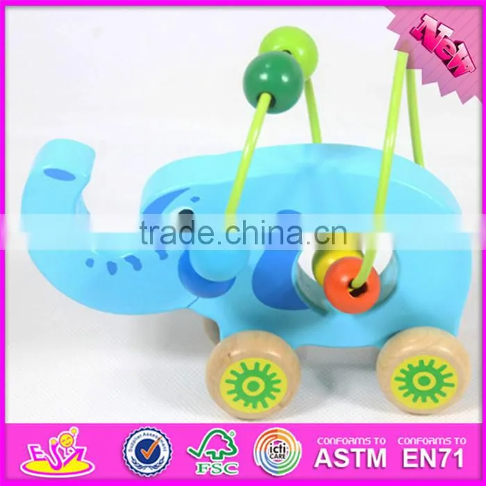 2016 Wholesale cheap children toy butterfly wooden puzzle ball maze W11H010