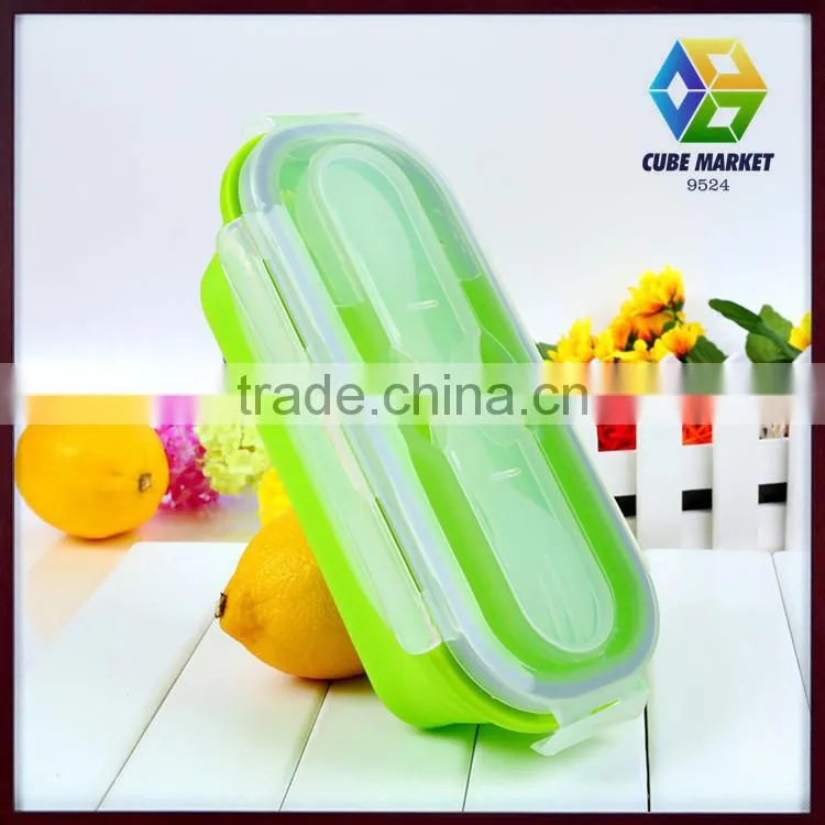 2015 high quality practical heated silicone lunch box