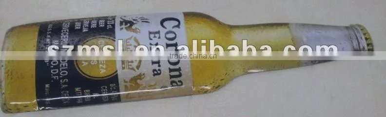 Bottle Shaped Tin Sign, Beer Promotion Sign, Beer Sign