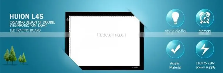 Huion L4S Ultra Slim LED Drawing Light Box A4 size LED Copy Board Tracing Light Pad For School