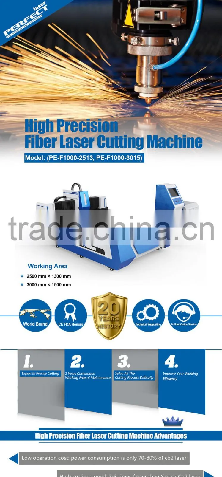 metal fridge magnet laser cutting machine 300W