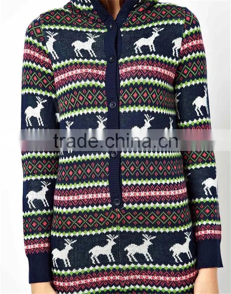 PA0008A Knitted Christmas Fairisle Onesie For Women