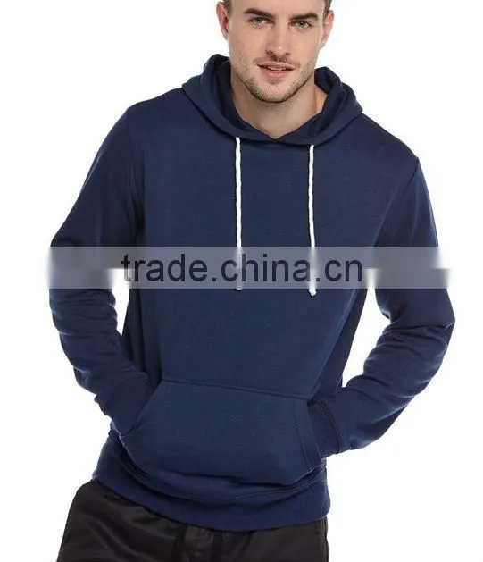 wholesasle new design preshrunk plain mens 100% Cotton hoodie