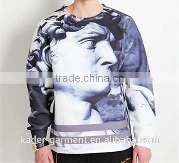 Alibaba China David Statue Sublimation Sweatshirt All Over Sublimation Printing Sweatshirt