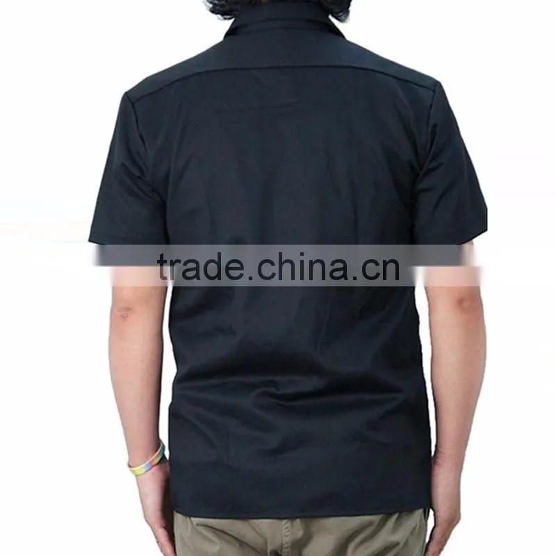OEM China Factory Dark Color Work Wear Clothes Short Sleeve Durable Work Uniforms for men