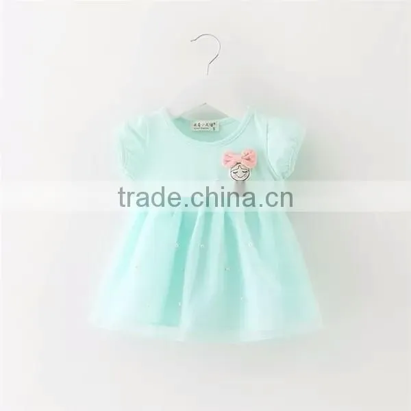 Cute puffy girl casual dress smile face girl fancy frocks