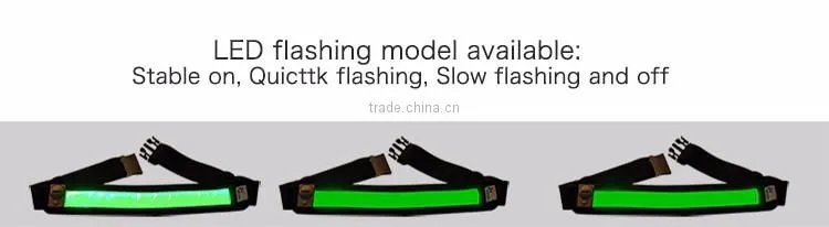 Outdoor LED flashing adjustable waist trimmer belt