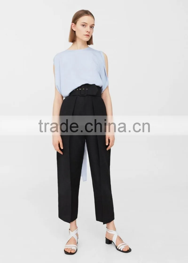 New arrival women sleeveless v back shirt summer blouse
