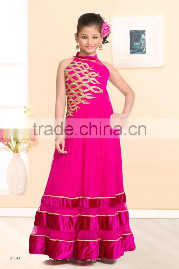 Lovely Red color with orange design at neck salwar kameez sizzling Girls Ready Made
