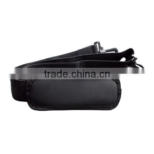 Custom shoulder strap with embroidered pad