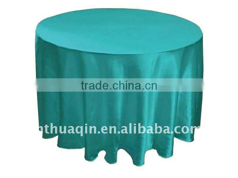 Round lamour satin table cover and tablecloth wedding table cover