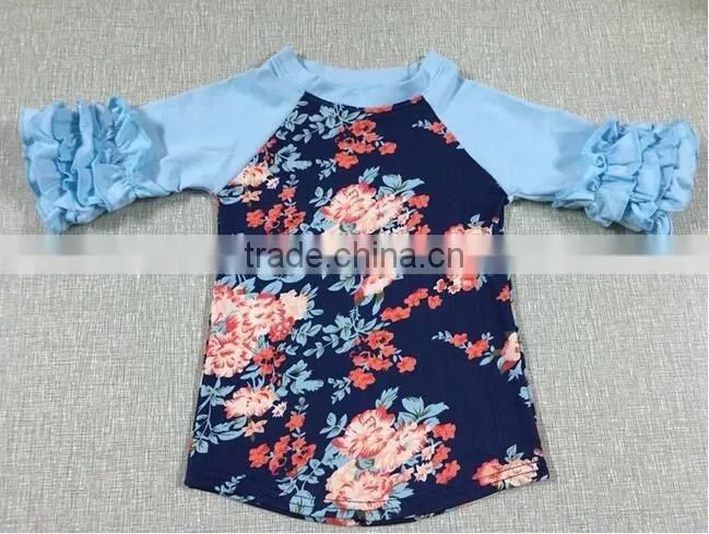 2017boy removing clothes of girl image wholesale icing cute animals printed shirt children ruffle shirts toddler