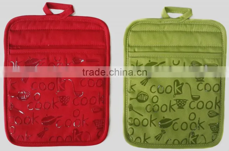 Wholesale 100% Cotton Twill Hight Quanlity Silicone Printed Pot holder