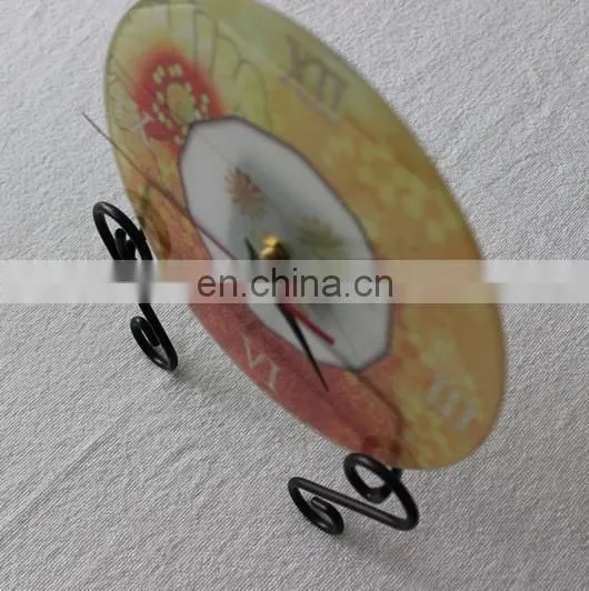 sublimation white coating tempered glass clock