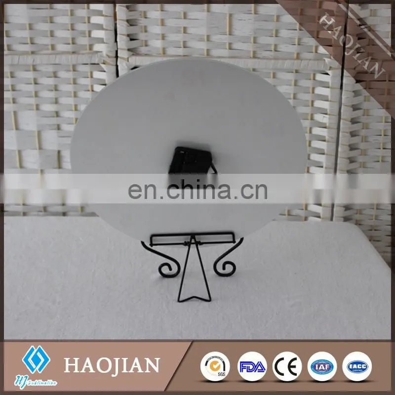 sublimation blank tempered glass clock face,smooth surface with white coating ,round shanpe