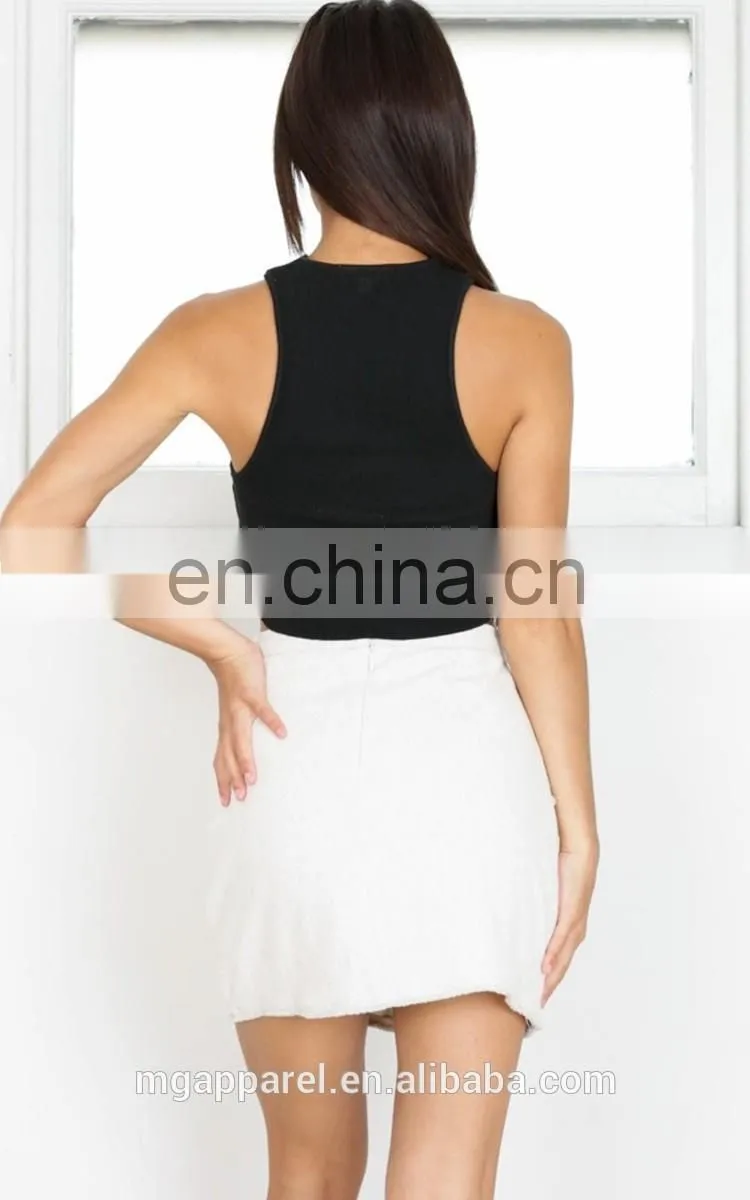 2017 New fashion casual style ladies plain crop top wholesale