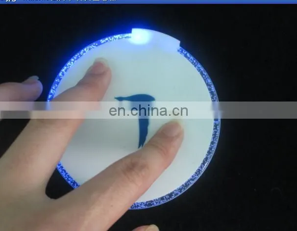 60*3mm yellow led color change led light pad for bottle