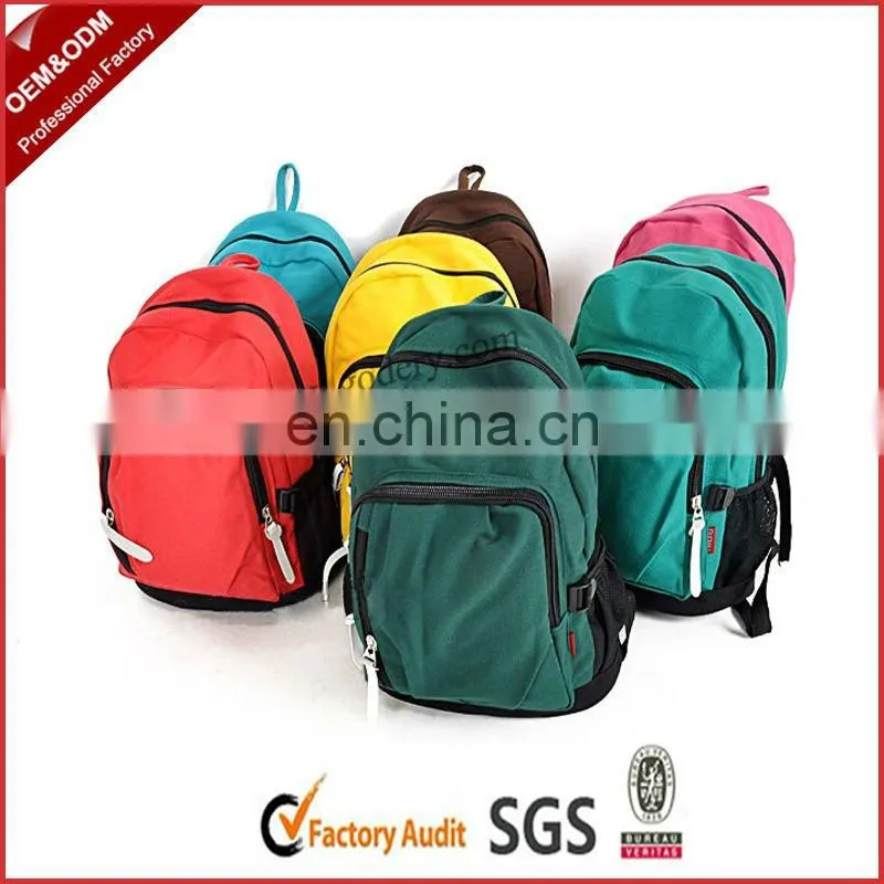 Vintage canvas backpack for mountain climbing