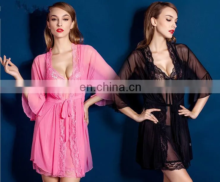 2016 Fashion Night Dress Women Deep V Pajamas Sleepwear Shirts night dress