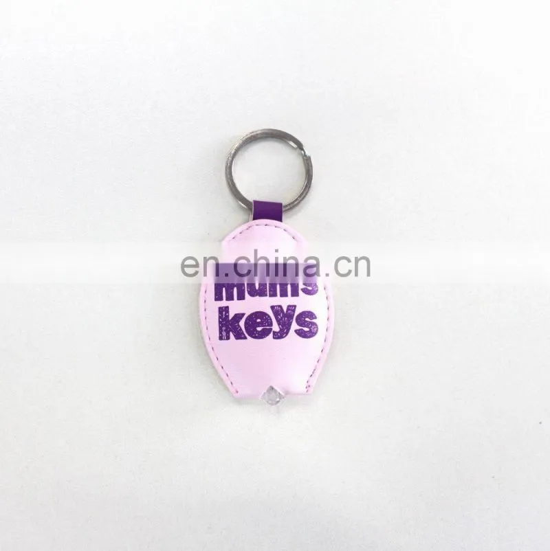 LED leather key chain