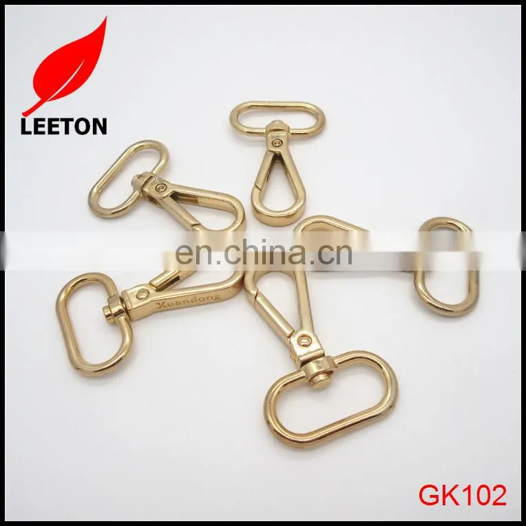 Good quality 1.0inch purse light gold swivel snap hook