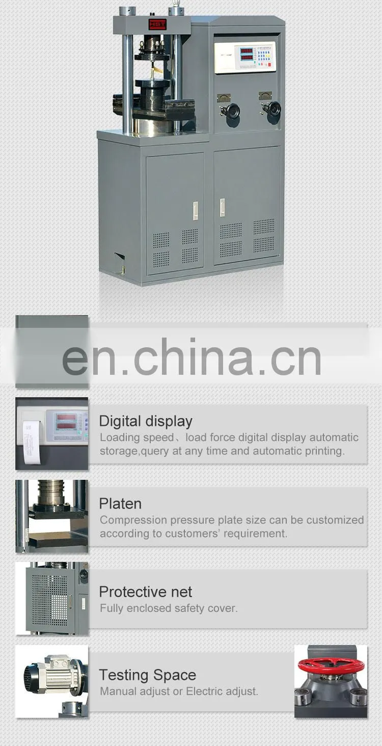 YES-300 Brick Tile hydraulic universal concrete compression testing machine/press tester