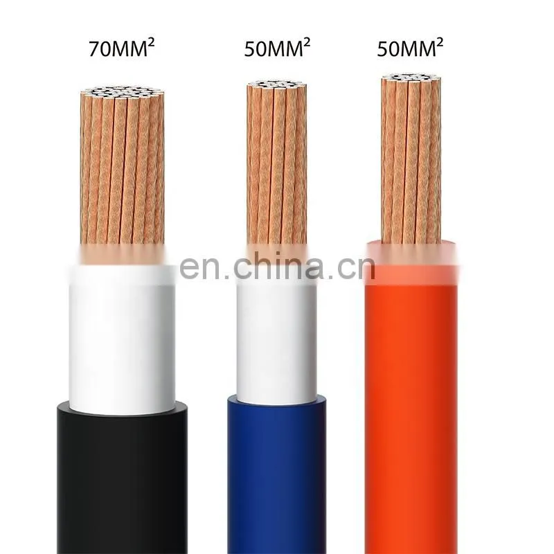 blue black flexible welding cable bare copper