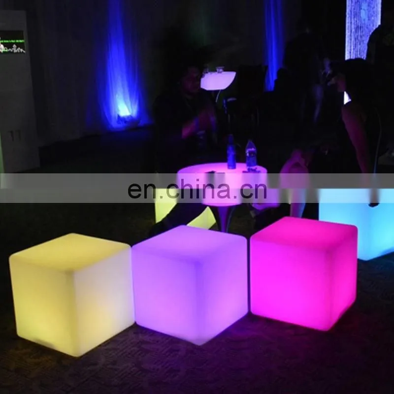 RGB rechargeable led bar furniture lllluminated waterproof bar chair stool